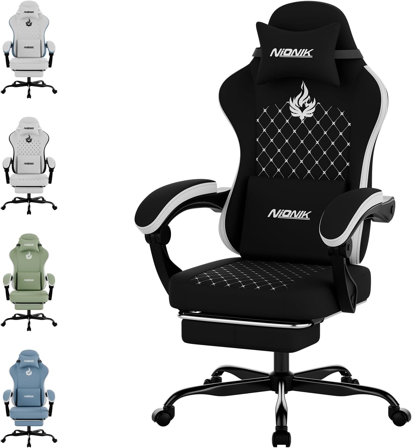 Massage - Gaming Chair with Massage,Ergonomic PC Gaming