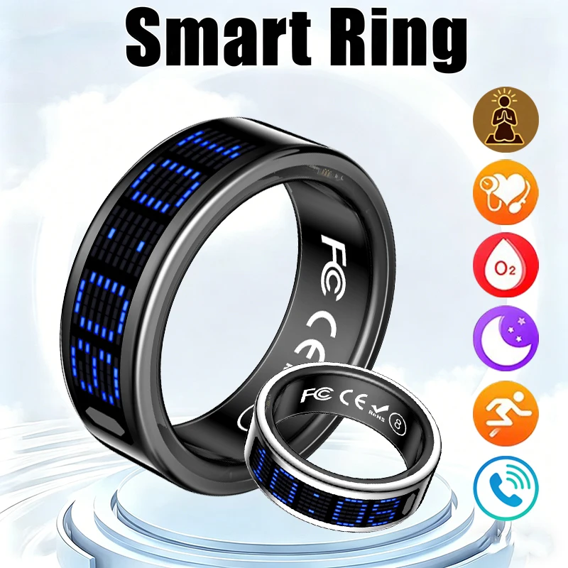 New Smart Ring Blue LED Displa - đánh giá và giá Health Monitors