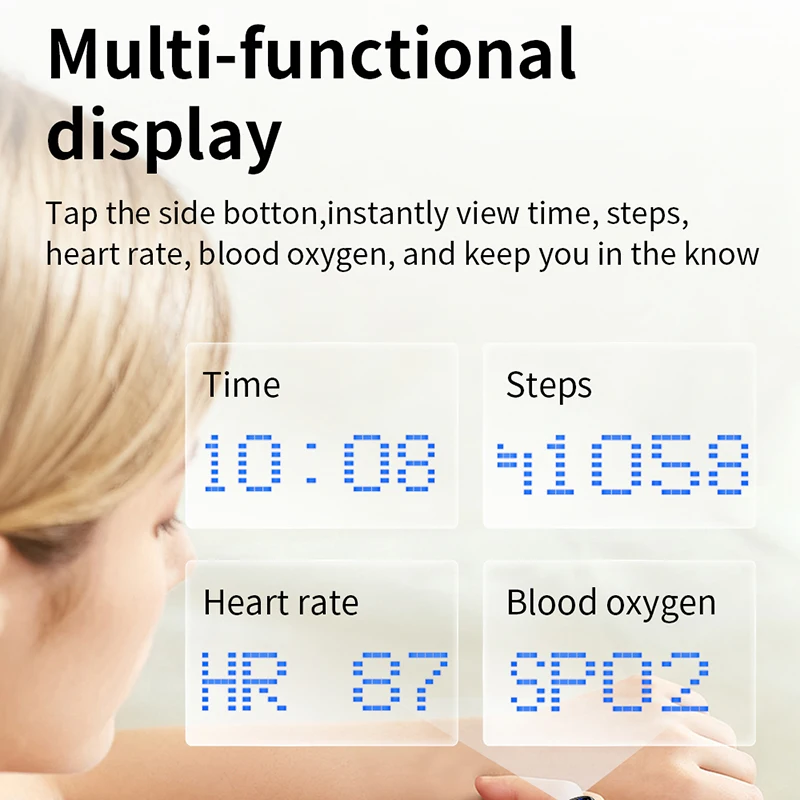 New Smart Ring Blue LED Displa - đánh giá và giá Health Monitors