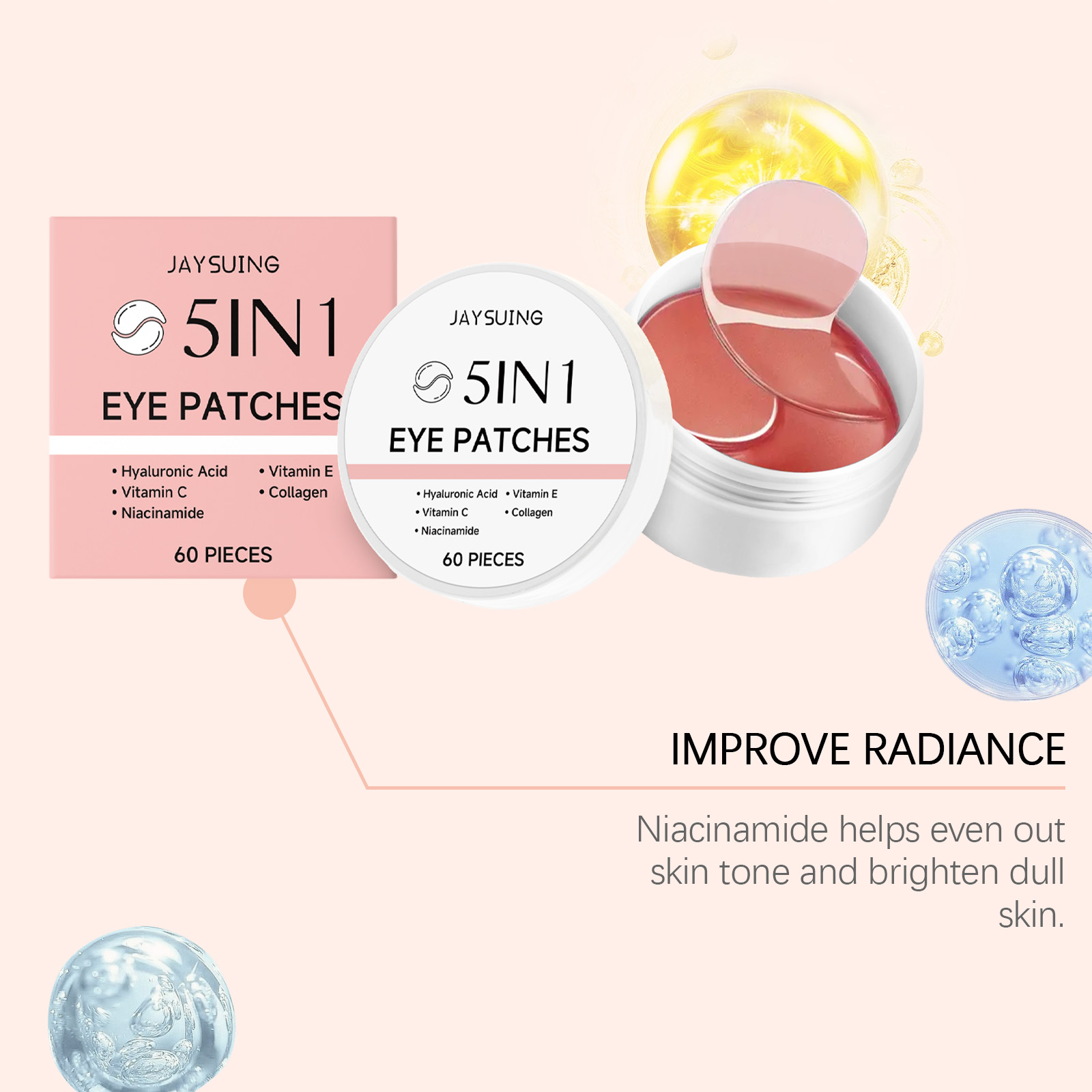 JAYSUING 5-in-1 Under Eye Patc - đánh giá và giá Hyaluronic Acid Facial Serum
