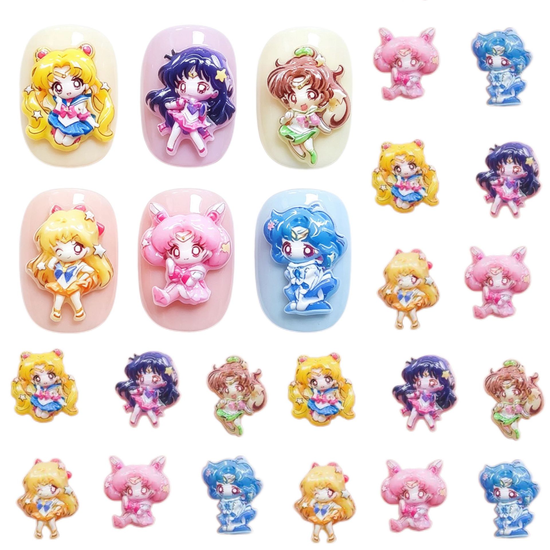 30/100pcs Cartoon for Sailor M - đánh giá và giá Nail Art