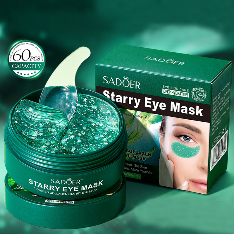 60 Pieces/Box Seaweed Collagen - đánh giá và giá Collagen Under Eye Patches