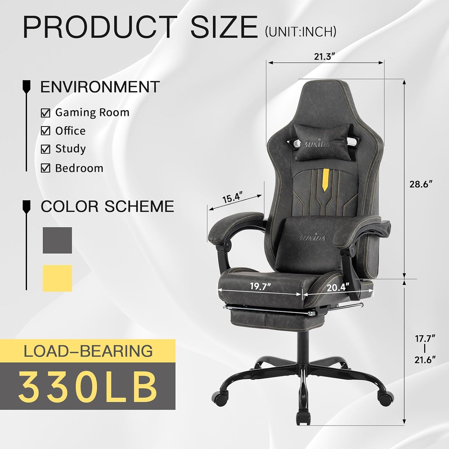 Gaming Chair with Footrest Erg - đánh giá và giá Massage