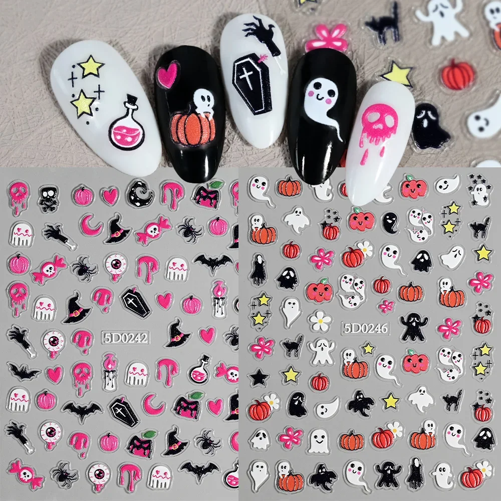 1sheet 5D Halloween Nail Stick - đánh giá và giá Nail Art